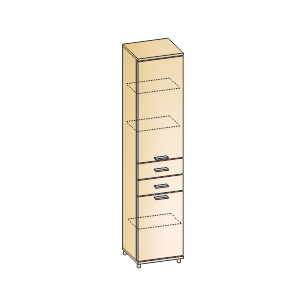 Грейс Шкаф ШК-5045 (2264х540х346 мм)