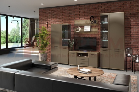  Грейс композиция 3 (В 2264, Ш 3240, Г 442 мм) корпус Гикори Джексон Светлый, фасад Латте Матовый