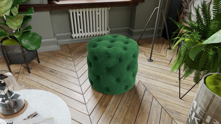 Пуф «Милана» Тип 1 (Велюр Темно-зеленый)