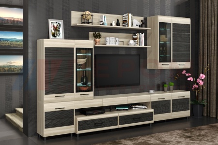 Гостиная-Стенка Камелия №4 (В-2172 х Ш-3240 х Г-452 мм)